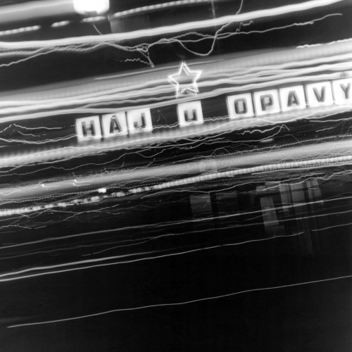 <strong>Traveling from Opava to Poruba (Train No. 3441)</strong><br /><strong>17. 8. 1985</strong> | Opava – Ostrava<br />gelatin silver print, hardboard, wooden frame, 100 × 100 cm