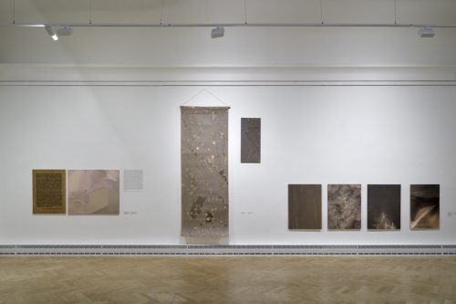 <strong>PAST AND FUTURE PRESENCES</strong><br /><strong>House of Art, Ostrava, 22. 01. — 23. 03. 2025</strong> | curator: Petr Vaňous<br />view of the part exhibition Records, photo: Roman Polášek