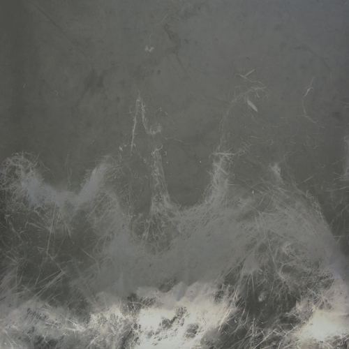 <strong>Grass — Snow; II/II</strong><br /><strong>30.—31. 3. 1996</strong><br />gelatin silver bromide photographic paper, hardboard, wooden frame, 100 × 100 cm