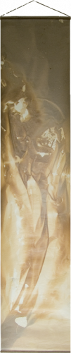 <strong>Between Two Banks</strong><br /><strong>13.—15. 6. 1997</strong><br />gelatin silver bromide photographic paper, elderberry twigs, phloem 189 × 35,5 cm