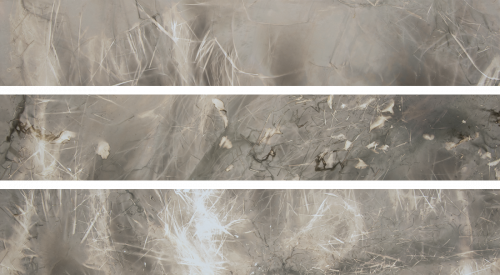 <strong>Grass — First Snow; I–III/III</strong><br /><strong>15.—22. 11. 2008</strong><br />gelatin silver bromide photographic paper, wooden panel, 25 × 145 cm [3×]