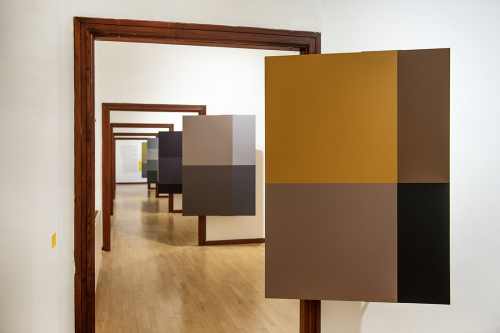 <strong>REPEATED SURVEY: OSTRAVA</strong><br /><strong>Prague City Gallery—Municipal Library, Prague, 25. 10. 2024 —  09. 02. 2025</strong> | curators: Martin Netočný, Tomáš Knoflíček<br />view of the part exhibition Portraits (from right) — Zdeněk Sýkora, Stanislav Kolíbal, Hugo Demartini, Jan Šerých and Jiří Matějů, photo: Vladimír Šigut
